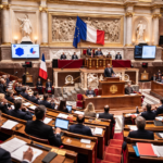 système politique français avec Assemblée nationale et débat parlementaire
