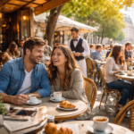 culture du café en France terrasse de café parisienne personnes buvant un espresso